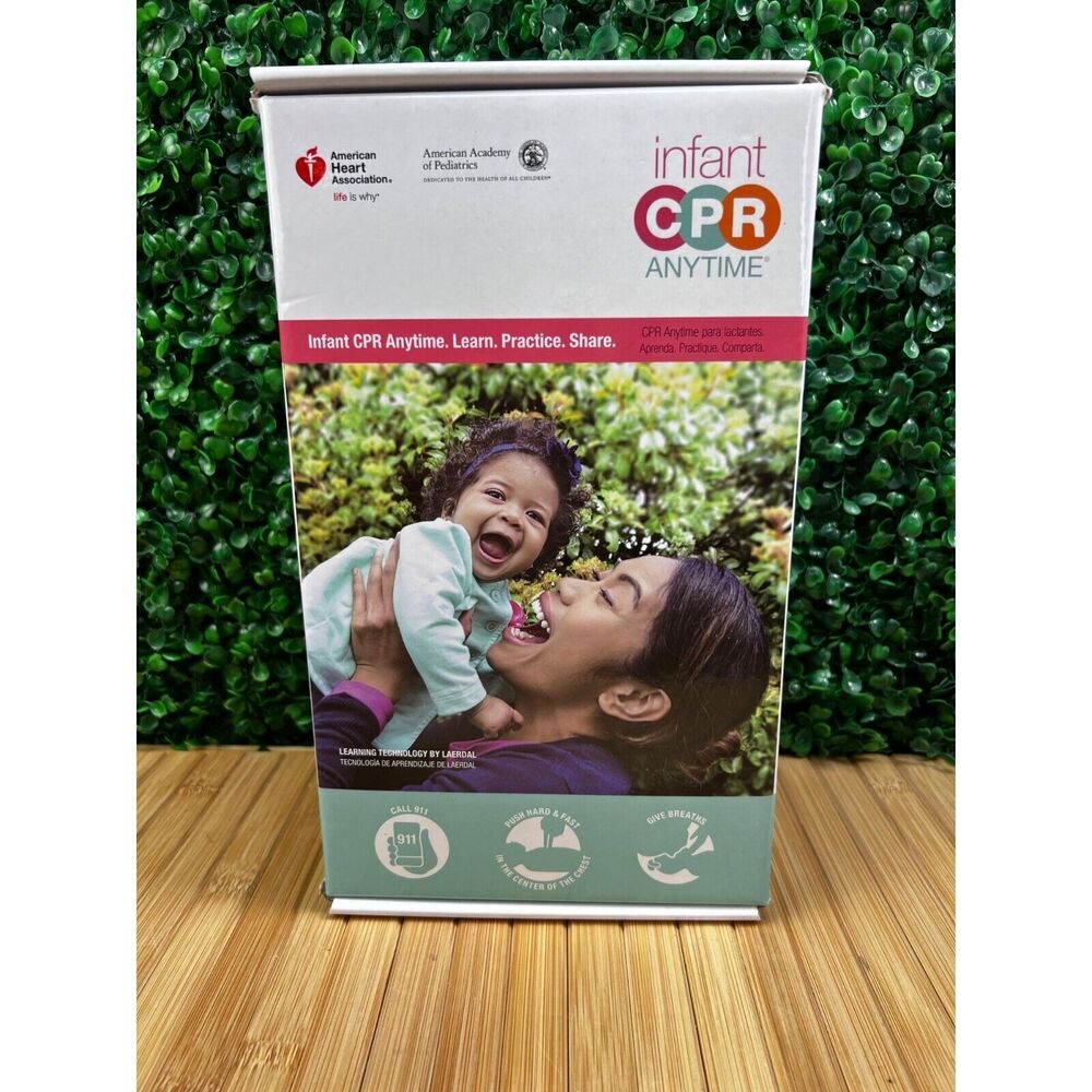 Infant CPR Anytime Kit AHA Heart Association DVD Training + Baby Manikin